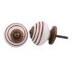 Cherry Striped Ceramic Knob