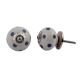 White Royal Blue Polka Dot Ceramic Drawer Knob