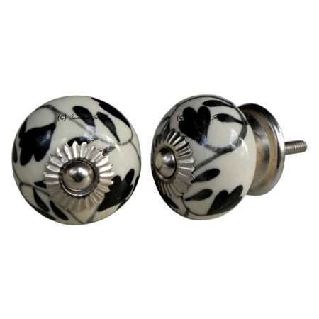 Black Flower Knob
