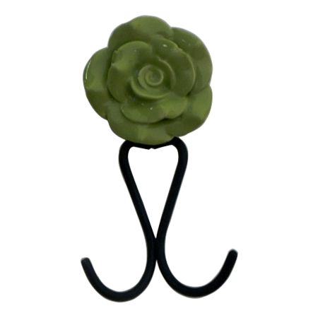 Green Rose Hooks