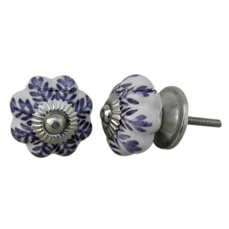 Purple Leaf Medium Knob