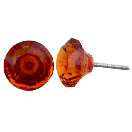 Amber Diamond Drawer Knobs Big