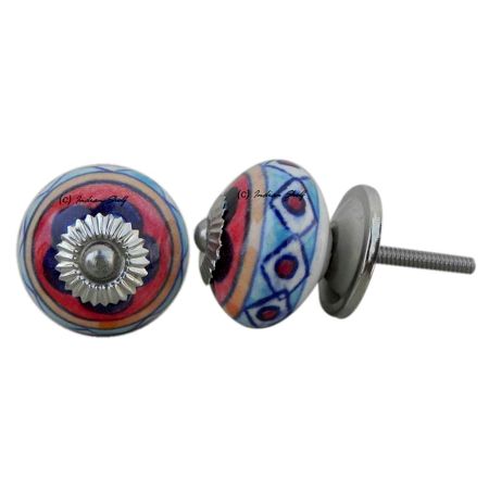 Ceramic Floral Knob