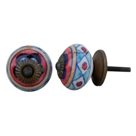 Ceramic Floral Knob