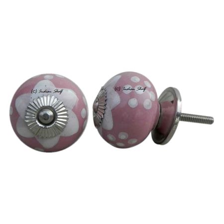 Pink Flower Knob