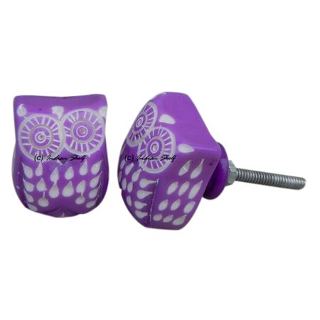 Purple Owl Knob