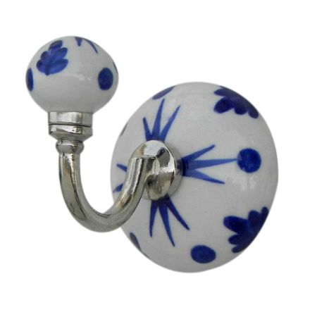 Blue Floral Dot Hooks
