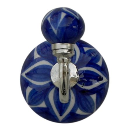 Navy Blue Floral Hooks