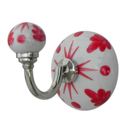 Red Floral Dotted Hooks