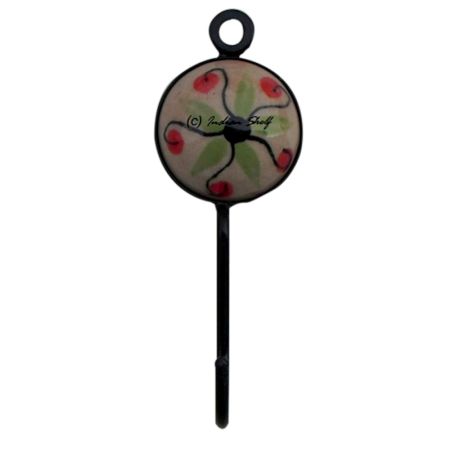 Old Pink Floral Designer Wall Hooks