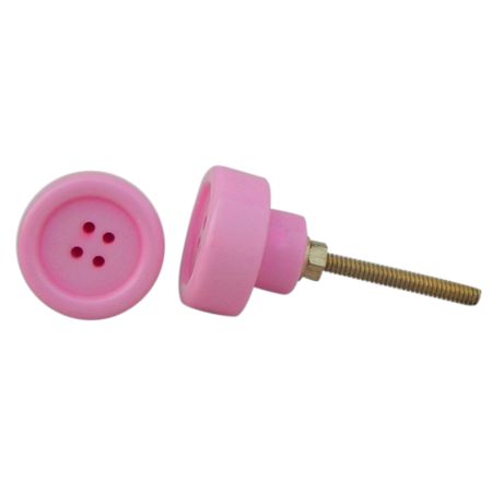 Pink Button Knob