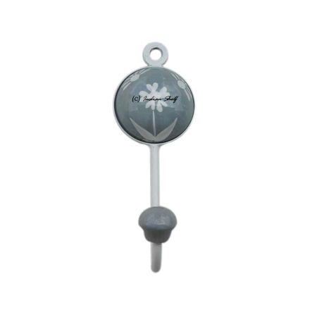 Grey Heart Flower Wall Hooks