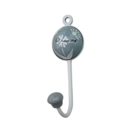 Grey Heart Flower Wall Hooks