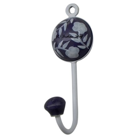 Purple Flower Leaf Decorative Wall Hooks