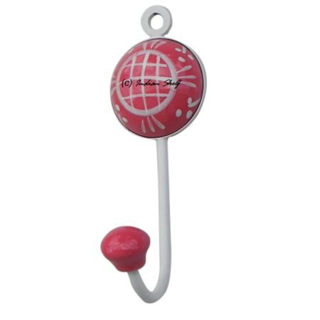Red Check Decorative Wall Hooks