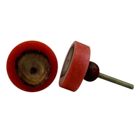Orange Knot Resin Knob
