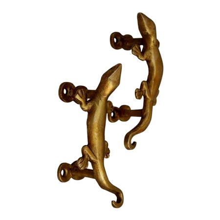 Lizard Golden Handle-1 In A Set of 2 Piece 5.25