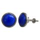 Blue Glass Metal Knobs