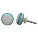 Turquoise Bone Flat Knob