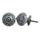 Black Aster Flower Dresser Knob