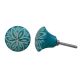 Turquoise Floral Knob