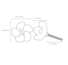 Grey Flower Shape Knob