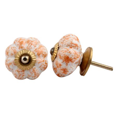 Sprinkled Orange Medium Ceramic Knob