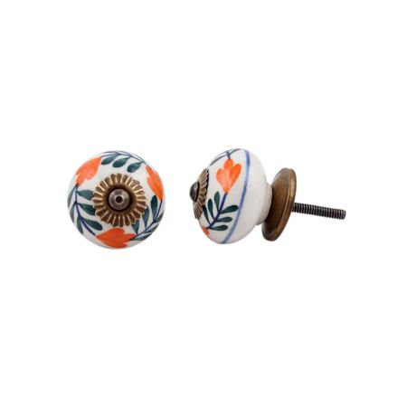 Forest Green Leaf Ceramic Drawer Knob Online