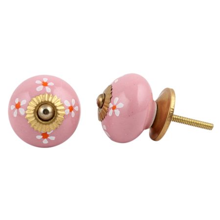 Pink Flower Knob