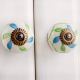 Green Blue Leaf Knob