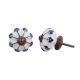 Blue Flower Medium Knob