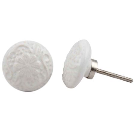 White Daisy Flower Float Knob