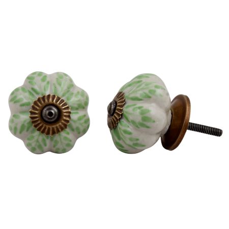 Old Lime Green Dresser Knob