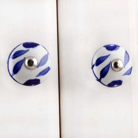 Blue Floral Small Knob