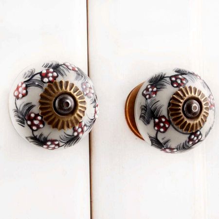 Cherry Tiny Flower Drawer Knob