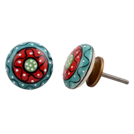 Red Flower Knob