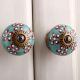 Turquoise Tiny Flower Cabinet Knob