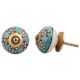Turquoise Tiny Flower Cabinet Knob