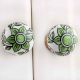 White Green Daffodil Flower Knob