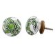 White Green Daffodil Flower Knob