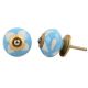 Turquoise Etched Ceramic Knob-33