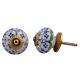 Blue Flower Dresser Knob