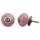 Pink Floral Dresser Knob