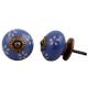 Slate Blue Flower Dresser Knob