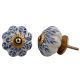 Blue Leaf Dresser Knob