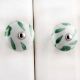 Green Floral Medium Knob