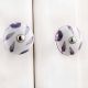Purple Floral Medium Knob