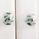 Green Floral Small Knob