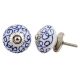 Navy Blue Floral Drawer Knob