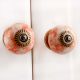 Orange Ceramic Round Drawer Knob
